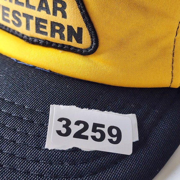 Vintage Millar Western Trucker Hat Snap Back Cap Patch Forest Products Yellow - Picture 10 of 10